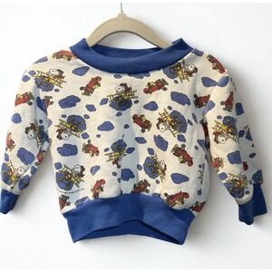 1965 Vintage Terry Wood Snoopy Cartoon Pullover Sweater size 12 months